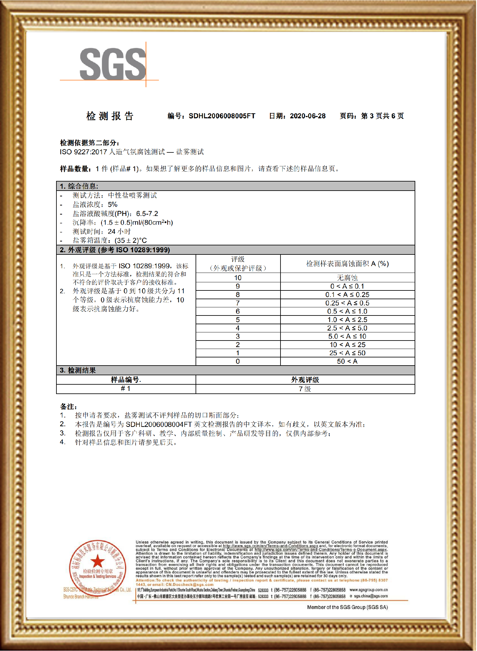 佳薄阻尼抽屉检测报告