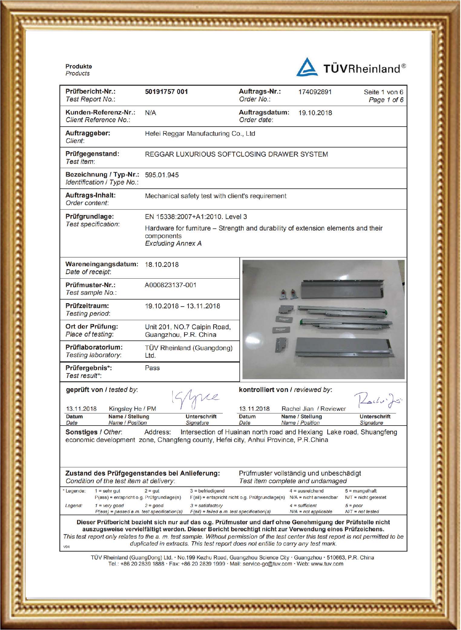 Reggar Drawer System Test Report — Reggar Classic Drawer(1)